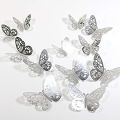 BUTTERFLY DECORATION STICKERS DIY WALL DECORATIONS NURSERY ROOM DECOR BUTTERFLY STICKS PACK OF 12 PCS. 