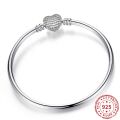eal 925 sterling Siler eart Shining Crtal angle Snake Chain rat Fit charm Women rat Jewelry 2023. 