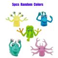 【FUN LIVE】 5PCS Colorful Rubber Monster Finger Puppets Fun Little Finger Monsters Soft Rubber Toys Puppets For Party Favors Bath Toys. 