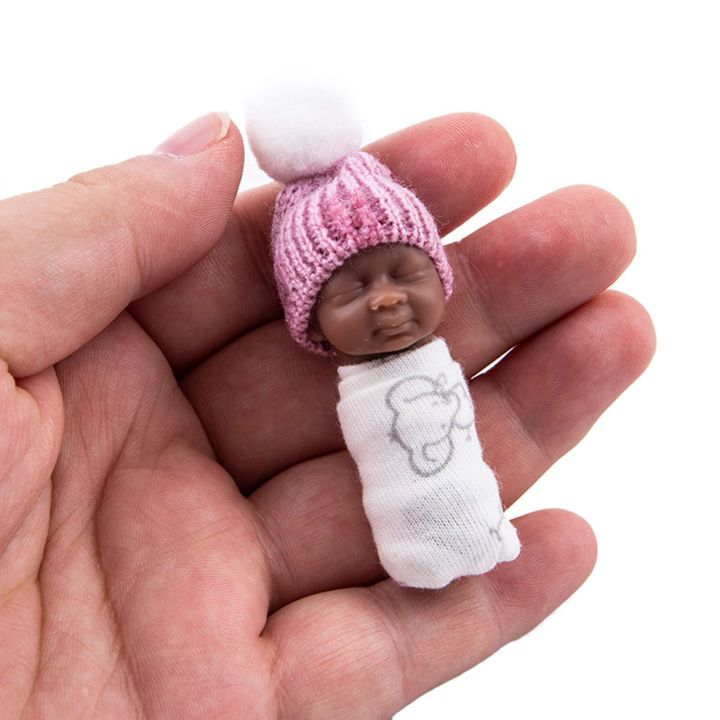 Mini Reborn Baby Dolls Tiny Baby Figurines Small King Cake Babies Little Resin Babies for Baby Shower Favors Decoration
