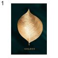 Modern Golden Plant Leaves Canvas Painting Home Office Picture Poster Wall Decor. 