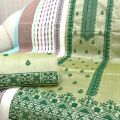 Susi 2 tone light weight marina shirt and trouser with bindi border wool shawl... Computer cross stitch Embroidery.... 