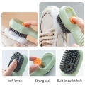 Cleaning Brush With Soap Dispenser | Long Handle | Soft Bristle | Shoes & Clothes Cleaner | Household Laundry Cleaning Tool. 
