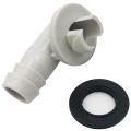 Air Conditioner Ac Drain Hose Connector Elbow Fitting with Rubber Ring for Mini-Split Units and Window Ac Unit 3/5 Inch(15Mm). 