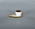 Elegant White and Gold Tea Cups & Saucers Set of 6 - Ceramic - Tea Sets. 
