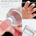 Nail Stamper Art Jelly Silicone Stamper With Cap Stamp for French Nails, Nail Art Stamping Tool. 
