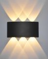 8W Modern LED Wall Lamp | Up and Down Wall Light Black | Metal Light | Fancy Lights | Fancy Lighting Indoor Decoration | IP65 Waterproof | Indoor And Outdoor Garden Wall Sconce | For Bedside Bedroom Kitchen Hotel Lounge Dining Room. 