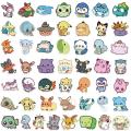 50pcs Kawaii Pokemon Cartoon Stationery Stickers for Luggage Handbook Scrapbooking DIY Decoration Waterproof Removable Sticker. 