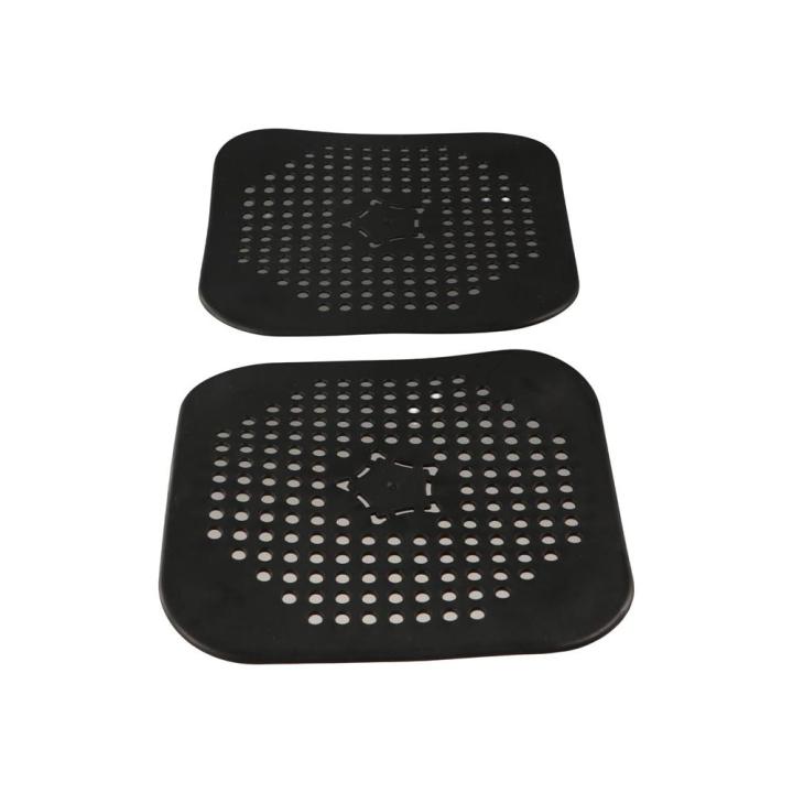 Fashion Portable Drain Hair Catcher Filter Sink Wear-resistant Multifunction Silicone Strainer Anti-odor Deodorization Quadrate Silicone Mat Floor Drain Bathtub