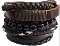 One Piece New Fashion Premium Quality Leather Brecelets/Bangles For Men's And Women's. 
