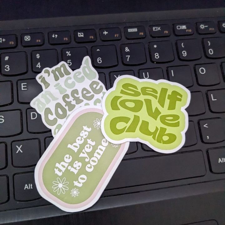 25pcs GREEN AESTHETIC sticker pack based on cool trendy stickers and music ideal for journaling, guitar, diaries, notebooks, phone covers, laptops, skateboards aesthetic girly green aesthetic cute