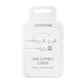 Samsung USB Combo Cable - Length 150 Cm - Fast Charging Supported - Type C & Micro USB - Data Cable - Model EP-DG930 - White. 