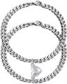 2 Pcs Heart Shaped Couple Bracelets Set Matching Heart Bracelets For Men And Women. 