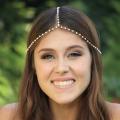 Women's Simulated Pearl Tassel Head Chain Jewelry Forehead Dance Headpiece Hair Jewelry Band Chains Hair Accessory. 