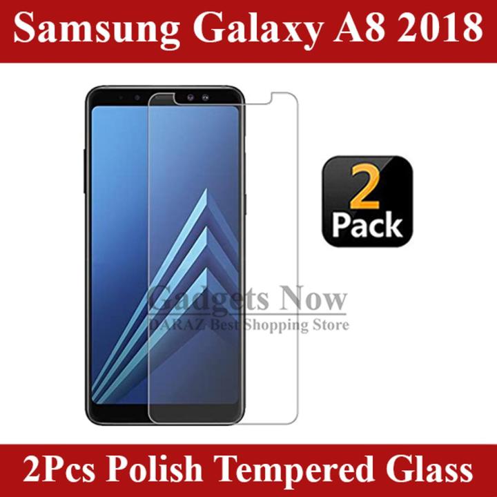 Samsung Galaxy A8 Plus Tempered Glass Screen Protector Premium High Quality Polish Glass For Samsung Galaxy A8 Plus - 2Pcs