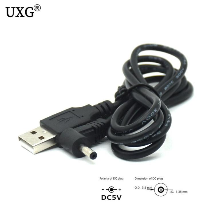 【NEW】 DC 2A Power Plug USB Convert To 3.5*1.35Mm/DC 35135 L Shape Jack With Cord Connector Cable 1M