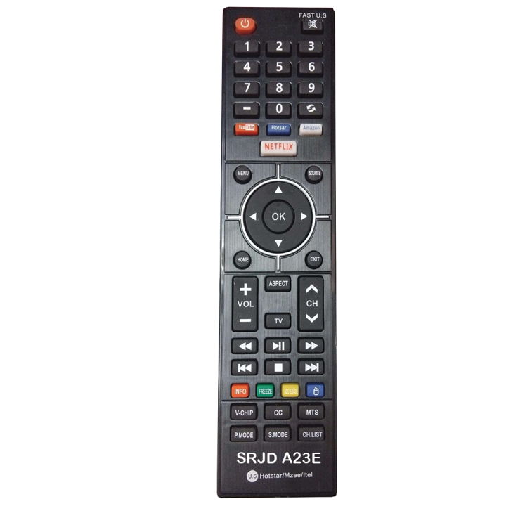 SRJD A23E Universal Remote Control For Hotstar, Mzee & Itel LED LCD ...