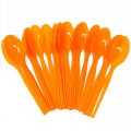 Orange Spoon - 6 Inch - Plastic - Orange Themed Party - Orange - Unisex - Pack Of 20. 