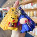 Cute Cartoon Disney Pooh Bear Piglet Eeyore Keychain Car Doll Bag Pendant Keyring Gift for Kids Friends Accessories Wholesale. 