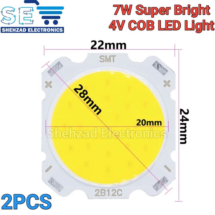 2PCS DC 3V-4V 7W 10W 15W COB LED Strip Light Super Bright Lamp Chip Pure White