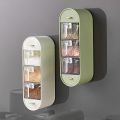 Wall-Mounted Spice Organizer,5-Layer Clear Acrylic Spice Shelf Storage Holder,Punch-Free Wall Mounted Spice Box Non-Punching Seasoning Rack Organizer. 