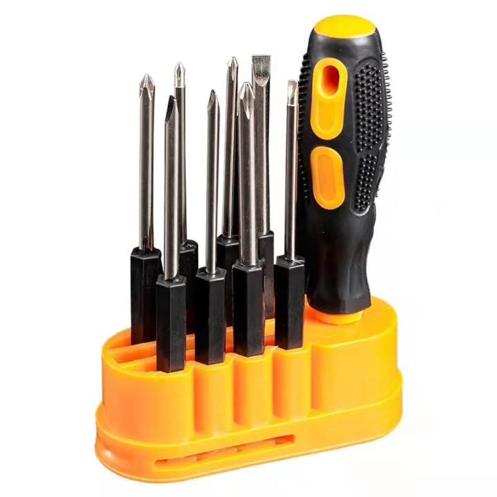 【Footprint】 8In1 Set Interchangeable Screwdriver Set With Case Stanley Cushion Handle Magnetic Screwdriver Setmulti-Purpose Screwdriver Set Professional Repairing Tool Kits Precision Screwdriver Set Multifunction