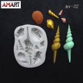 Silicone Mold Set Mermaid Tail Sea Animal Cookie Cake Kitchenware for Home Use. 