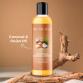 Anti Hair Fall Coconut & Onion Oil - Organic Oasis Hair Oil - Hair Growth oil - Anti Hair Loss & Hair Growth with Coconut Oil - 130 ml - Hair Care oil - Onion oil - Argan oil - Onion Extract oil for hair,. 
