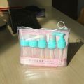 7pcs/set Portable Flight Travel Size Bottle Pack Liquid Containers Shampoo Cream Cosmetics Refilable Bottles. 