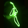 LED Ghost Face Fluorescent Ball Thrilling Luminous Mask - Fluorescent Green. 