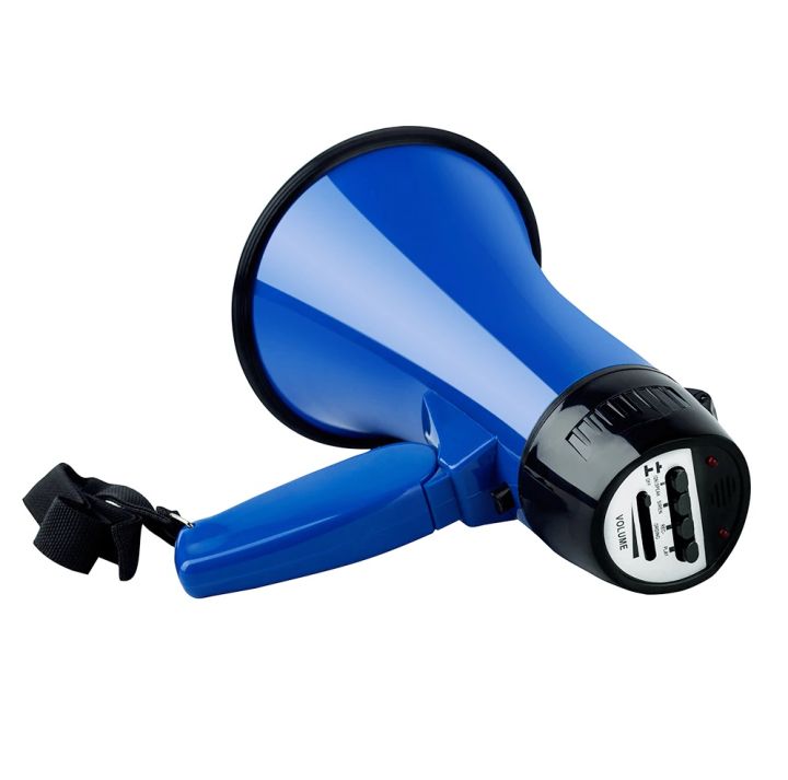 2 in 1 - Microphone + Portable speaker 20 Watt Power Megaphone Speaker Bullhorn Voice And Siren/Alarm Modes Megaphone Record Play