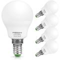 DORESshop E14 Dimmable LED Bulb, 5W P45 Small Edison Screw Bulbs(SES) Golf Ball Bulbs, 40W Incandescent Equivalent, 6000K(Daylight White),450LM, Not Suitable for 3-Way Dimmable Lamps, 4-Pack  [Energy Class A+]. 
