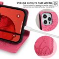 Tree & Deer Embossed Leather Phone Case For Google Pixel 7 Pro. 