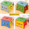 Lightweight Folding Step Stool Plastic Durable Easy Foldable Plastic Chair (Random Colour) -Small Size(19cm x 19cm x 25cm ). 