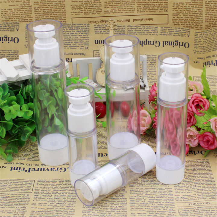 Plastic Empty serum bottles 15ml/30ml/50ml/80ml/100ml Pump Vacuum pump bottles Airless AS plastic sub-bottling for Skincare routine Travel size bottles Beauty salon Professional use Cosmetics