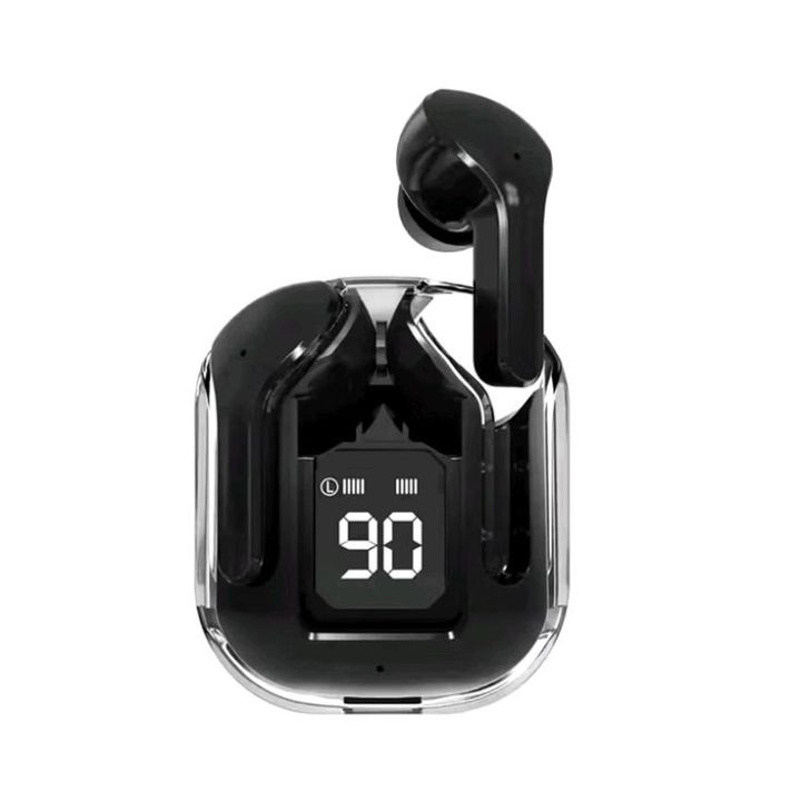 WKSHOP Air 31 Transparent Wireless Earbuds Bluetooth 5.3 TWS Earphones HD Bass Touch Control Noise Reduction Gaming Earbuds Long Battery Stereo Sound Compatible with Android iOS Mobile Phones Charging Case Low Latency Handsfree Music Ear Buds