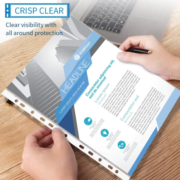 A4%20Clear%20Loose%20Leaf%20File%20Sheet%20Protector%20with%2011%20Holes%20-%20Image%205