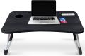 Dynamic Life Portable Gaming Laptop Table with Foldable Stand Inbuild Tablet and Cup Holder for Sofa Couch Dormitory Bed| Children Study Workstation Bed Tray Laptop Desk for Eating Breakfast, Working, Watching Movie on Bed / Couch / Sofa / Floor. 