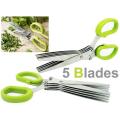 5 Blade Security Shredding Scissors Stainless Steel Blades-Random colour. 