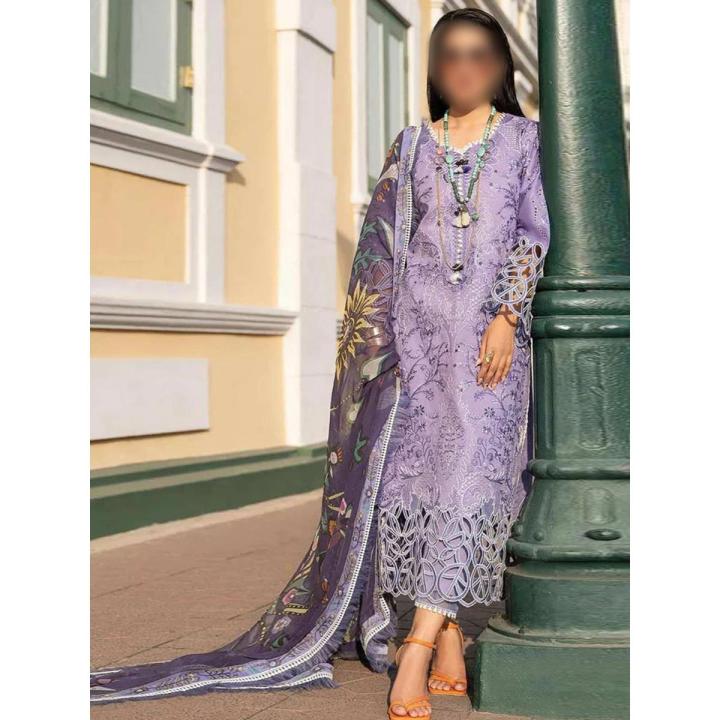 MUSHQ LAWANA EMBROIDERED LUXURY LAWN UNSTITCHED 3PC SUIT MSL-23-09 ARIYA