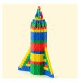 Kid's Educational Puzzle Rocket Head Shape Building DIY Game Block Plastic Toy (500 Blocks in Package). 