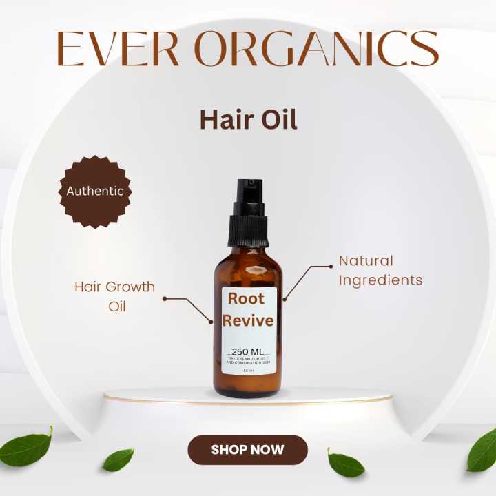 Organic Hair Oil Root Revive– Hair Growth Oil for Stronger, Healthier Hair | Nourishing Hair Oil Bottle for Haircare & Enhanced Growth| Softness| Shine | 250 ML
