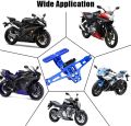 Blue Universal CNC Motorcycle License Plate Holder Frame With LED (Number plate holder)Aluminum Adjustable Universal Fitment Motorcycle Accessories -  Blue. 