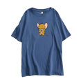 T Shirt Design Stylish And Amazing Tom And Jerry Cartoon -Laughing Jerry-Printed Summer Collection Shirt For Women N GIRLS Smart Fit Round Neck Half Sleeves Tee Shirt. 
