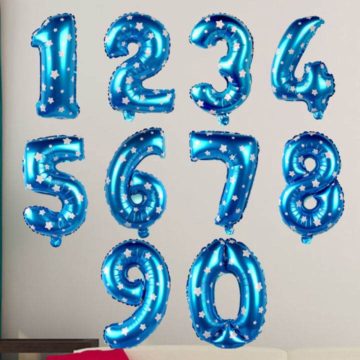 NUMBER FOIL BALLOON IN BLUE COLOR ( 16 INCH SIZE )
