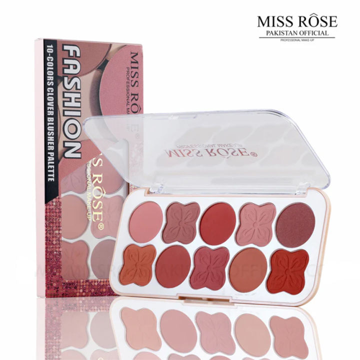 Miss Rose 10 Color Makeup Blush Palette