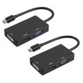 2X Mini Display Port Thunderbolt to HDMI VGA DVI Adapter for MacBook Pro Mac Air. 