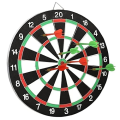 Double Sided Dart Board - Flocking Dart Board Including Free 6 Darts for Indoor and Outdoor Party Games, Sports Gifts for Kids and Adults - Easily Hangs anywhere. 