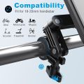 Bike Phone Holder Waterproof, Motorcycle Phone Mount, iPhone Bike Handlebar Mount, Double 360°Rotations, Compatibility with 18-35mm Handlebar and Suitable for 4.7-6.8 inch Smartphones. 