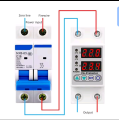 63A 230V Din Rail Adjustable Over Voltage And Under Voltage Protective Device Protector Relay Over Current Protection Limit. 